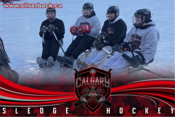 Calgary Scorpions sledge hockey practice jerseys